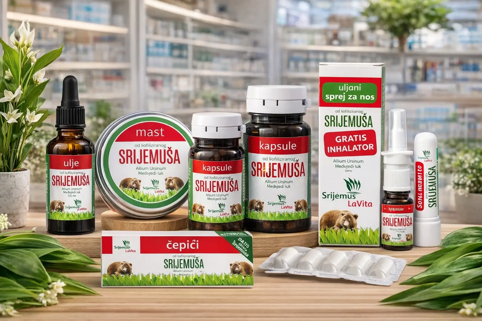 Pakovanje Srijemuš La Vita kapsula od liofiliziranog srijemuša.