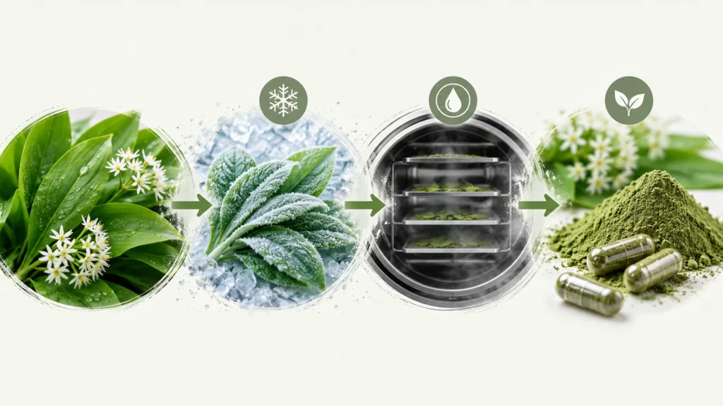 Ilustrativni prikaz procesa liofilizacije srijemuša