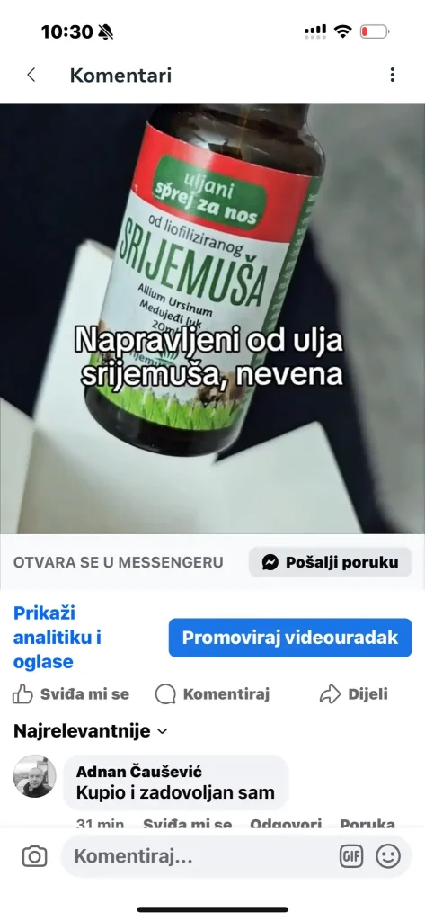 WhatsApp ili Instagram poruka korisnika