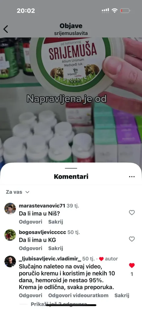 WhatsApp ili Instagram poruka korisnika