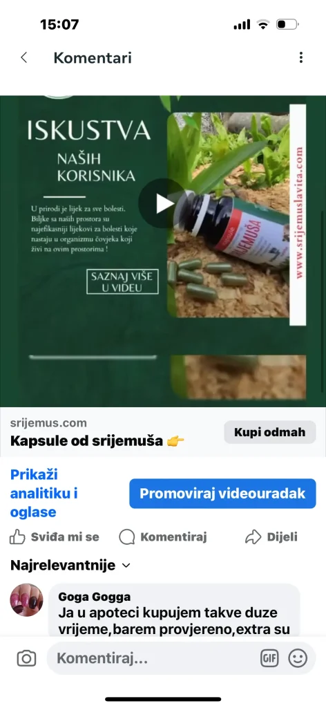 WhatsApp ili Instagram poruka korisnika