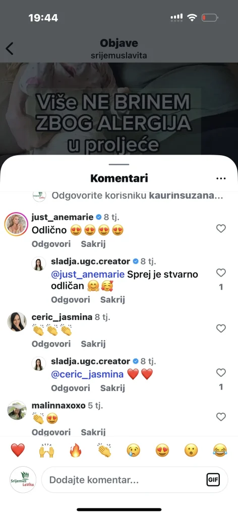 WhatsApp ili Instagram poruka korisnika