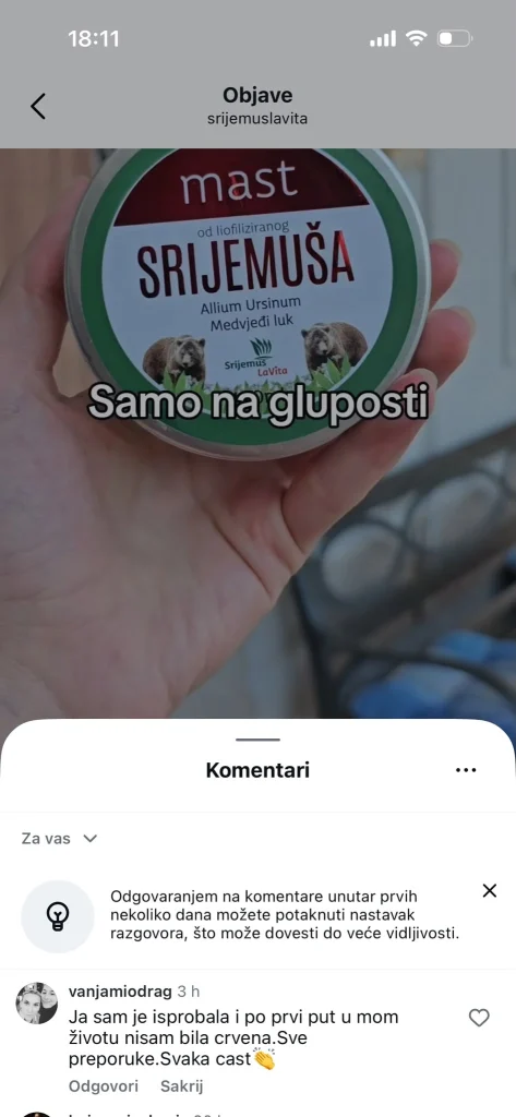WhatsApp ili Instagram poruka korisnika